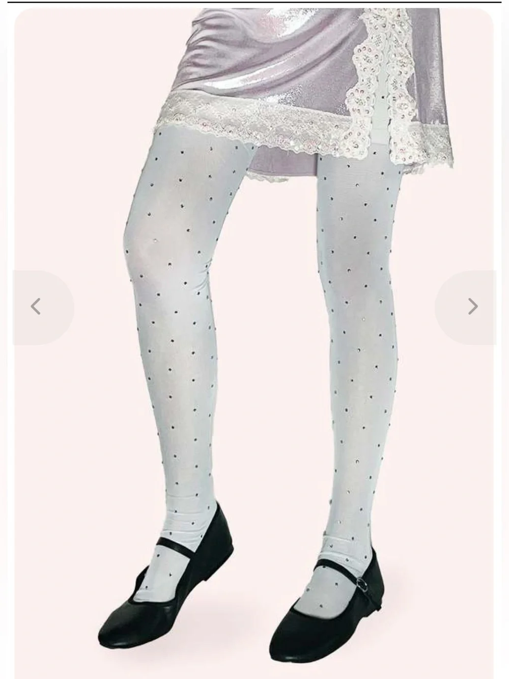 NWOT Anna Sui Baby Blue Rhinestone Tights